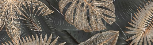 Fotobehang modern palmbladeren art AS457336763-01